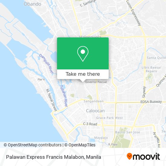 Palawan Express Francis Malabon map