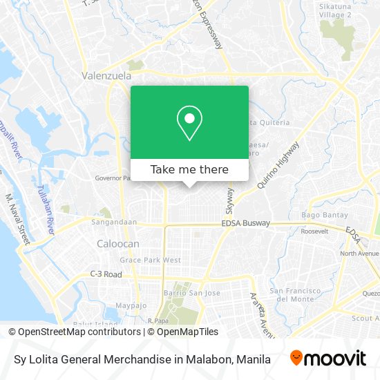 Sy Lolita General Merchandise in Malabon map