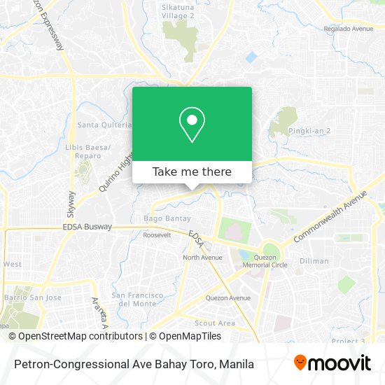 Petron-Congressional Ave Bahay Toro map