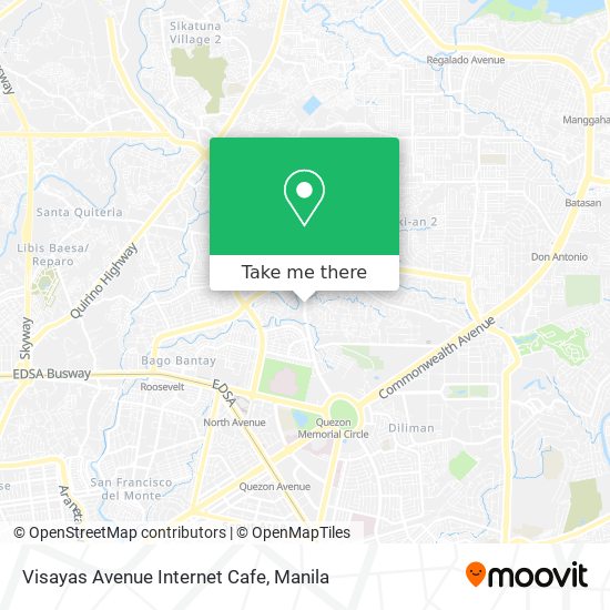 Visayas Avenue Internet Cafe map