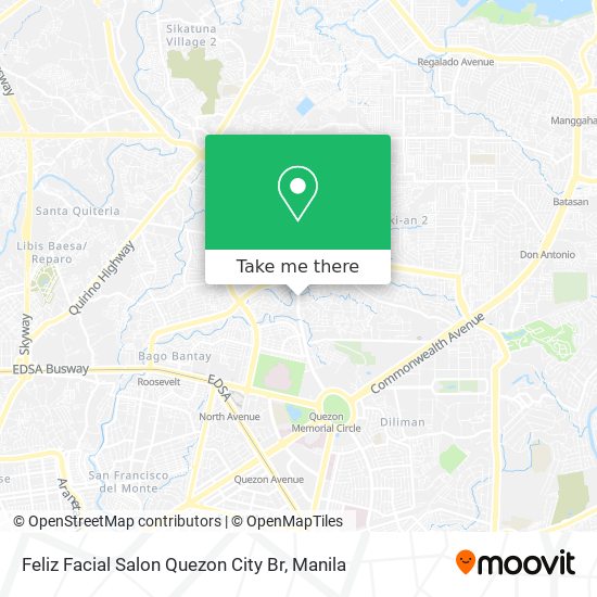 Feliz Facial Salon Quezon City Br map