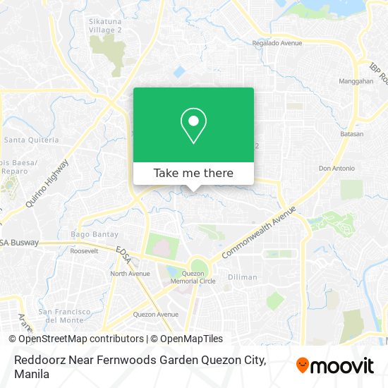 Reddoorz Near Fernwoods Garden Quezon City map