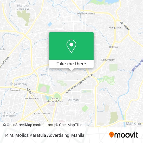 P. M. Mojica Karatula Advertising map