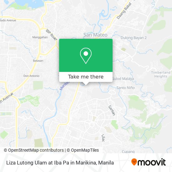 Liza Lutong Ulam at Iba Pa in Marikina map