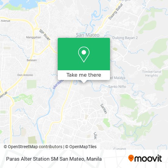Paras Alter Station SM San Mateo map