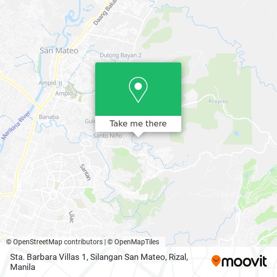 Sta. Barbara Villas 1, Silangan San Mateo, Rizal map