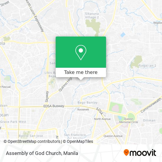 Assembly of God Church map