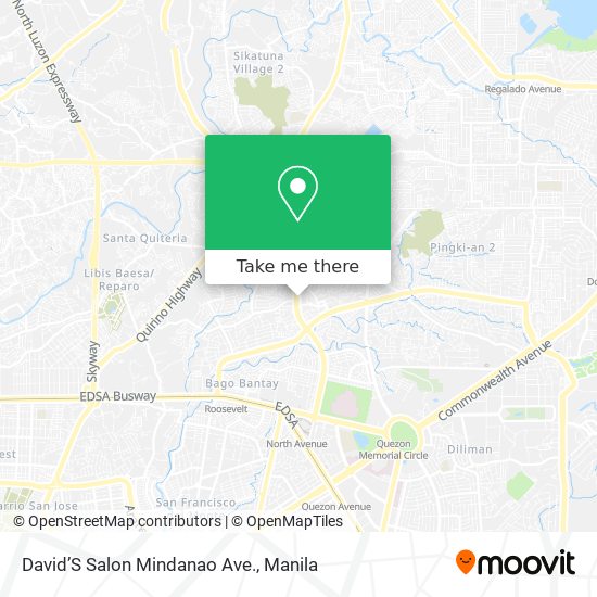 David’S Salon Mindanao Ave. map