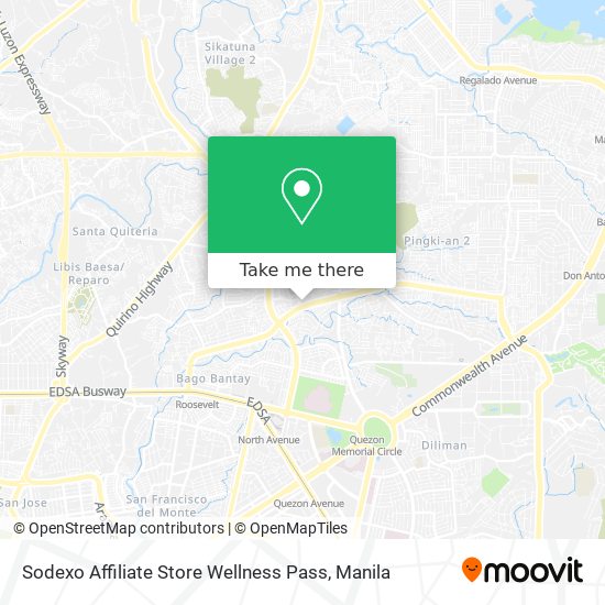 Sodexo Affiliate Store Wellness Pass map