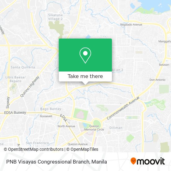 PNB Visayas Congressional Branch map