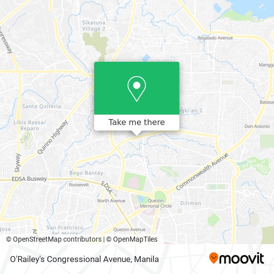 O'Railey's Congressional Avenue map