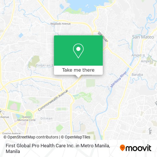 First Global Pro Health Care Inc. in Metro Manila map