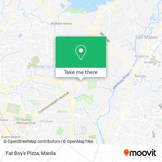 Fat Boy's Pizza map