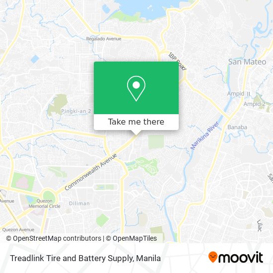 Treadlink Tire and Battery Supply map