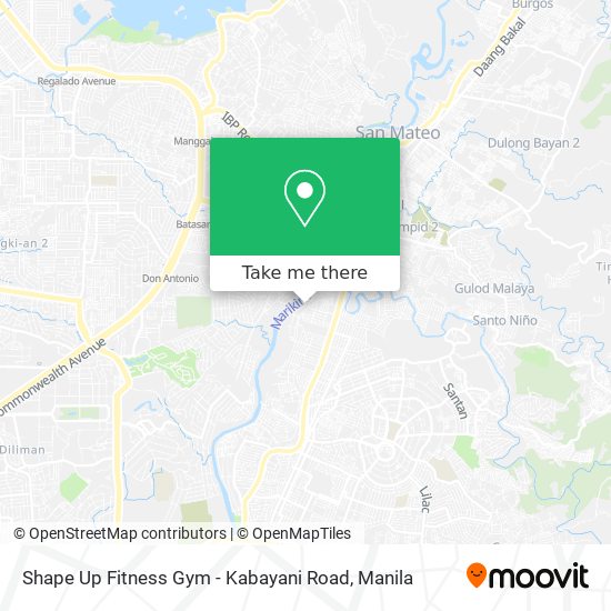 Shape Up Fitness Gym - Kabayani Road map