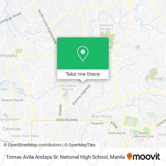 Tomas Avila Andaya Sr. National High School map