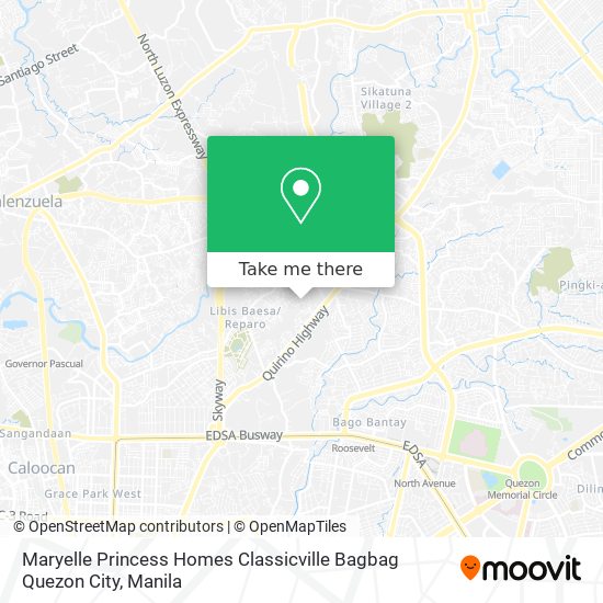 Maryelle Princess Homes Classicville Bagbag Quezon City map