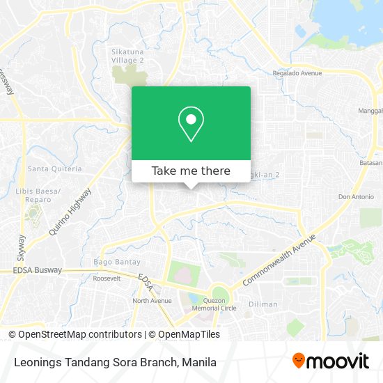 Leonings Tandang Sora Branch map