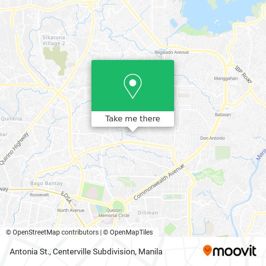 Antonia St., Centerville Subdivision map