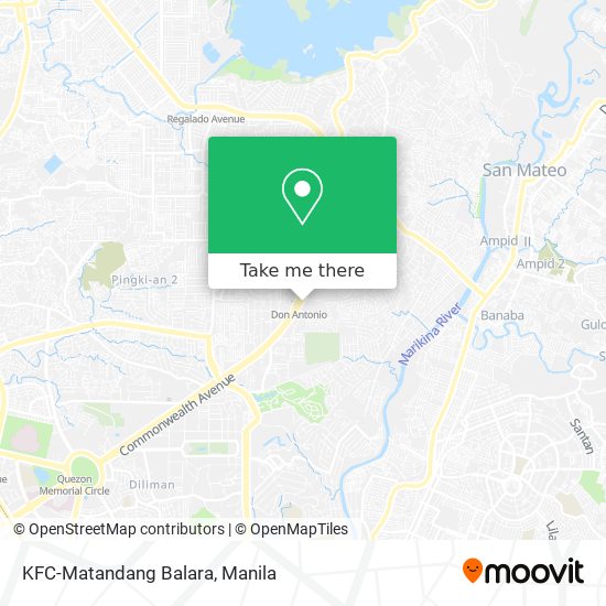 KFC-Matandang Balara map