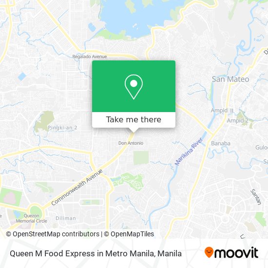 Queen M Food Express in Metro Manila map