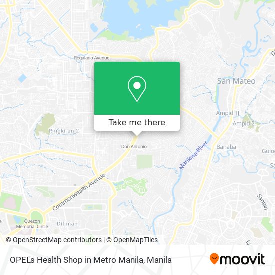 OPEL's Health Shop in Metro Manila map