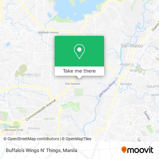 Buffalo's Wings N' Things map