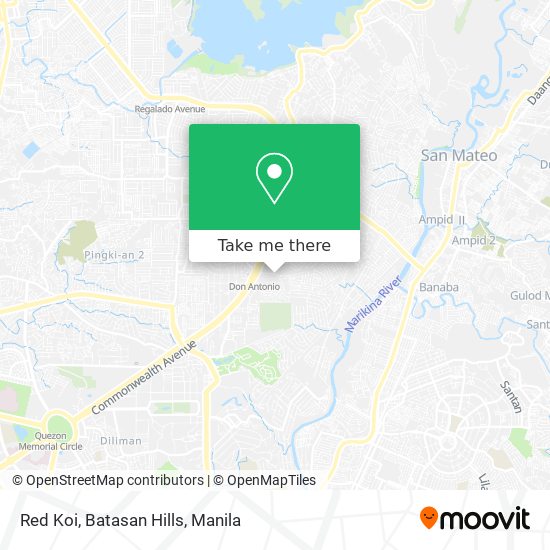 Red Koi, Batasan Hills map