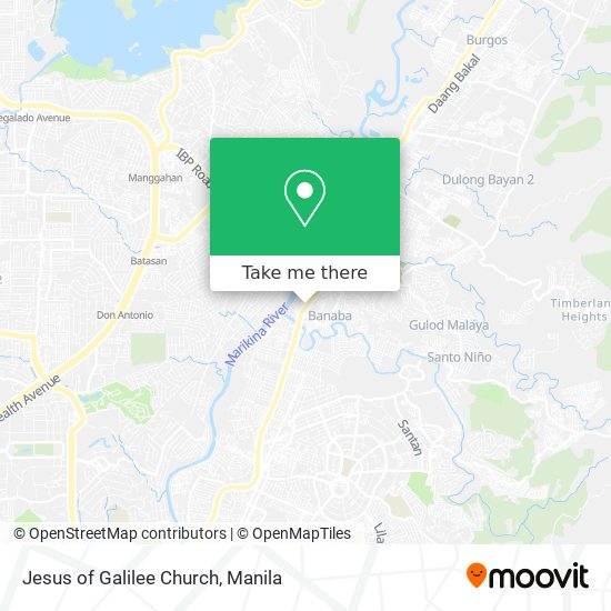Jesus of Galilee Church map