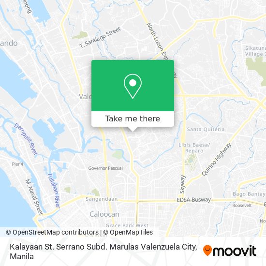 Kalayaan St. Serrano Subd. Marulas Valenzuela City map