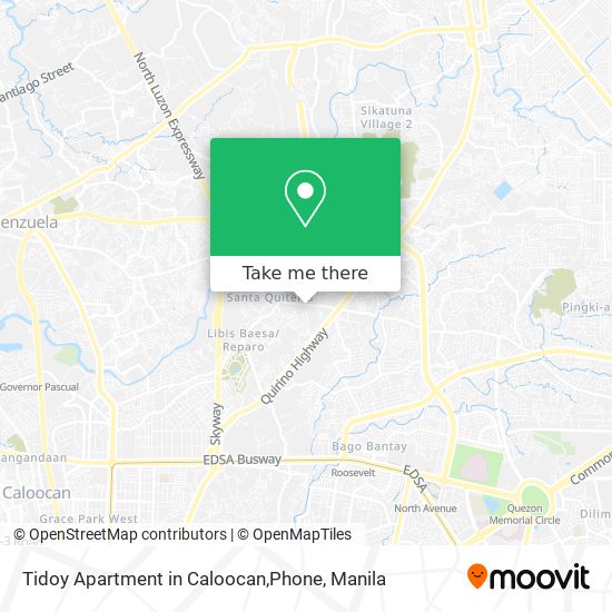 Tidoy Apartment in Caloocan,Phone map