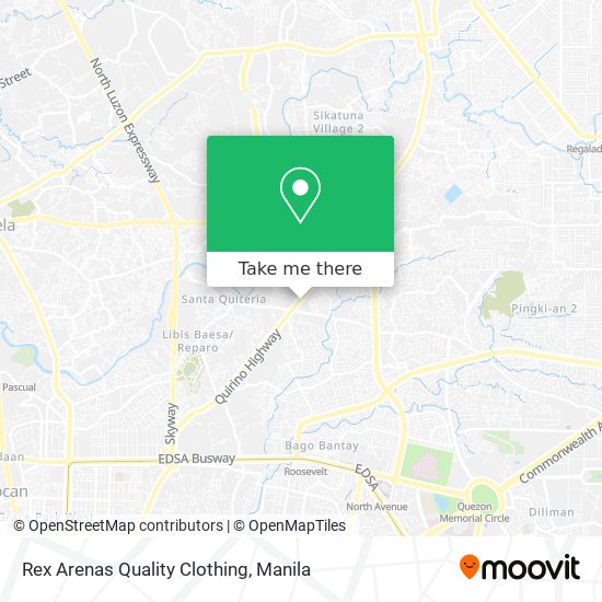 Rex Arenas Quality Clothing map