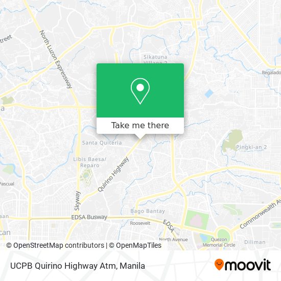 UCPB Quirino Highway Atm map