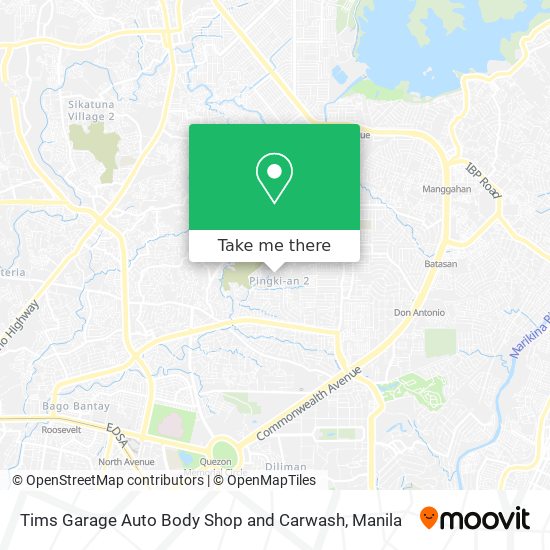 Tims Garage Auto Body Shop and Carwash map