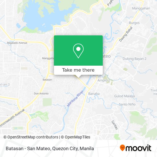 Batasan - San Mateo, Quezon City map