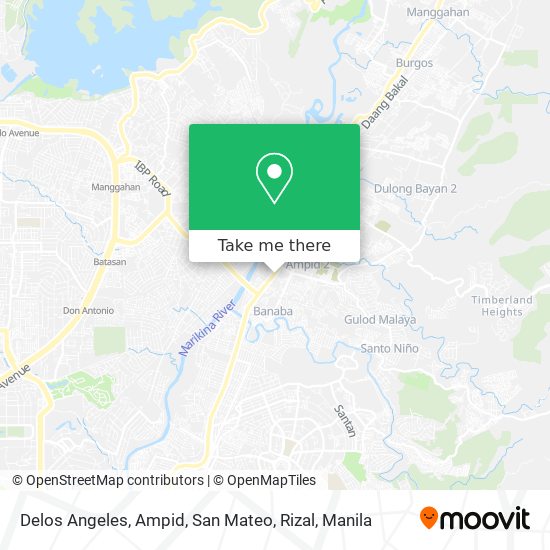 Delos Angeles, Ampid, San Mateo, Rizal map