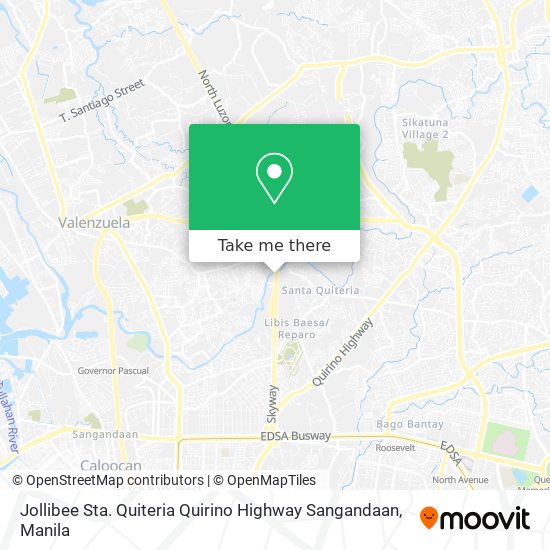 Jollibee Sta. Quiteria Quirino Highway Sangandaan map