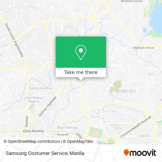 Samsung Costumer Service map