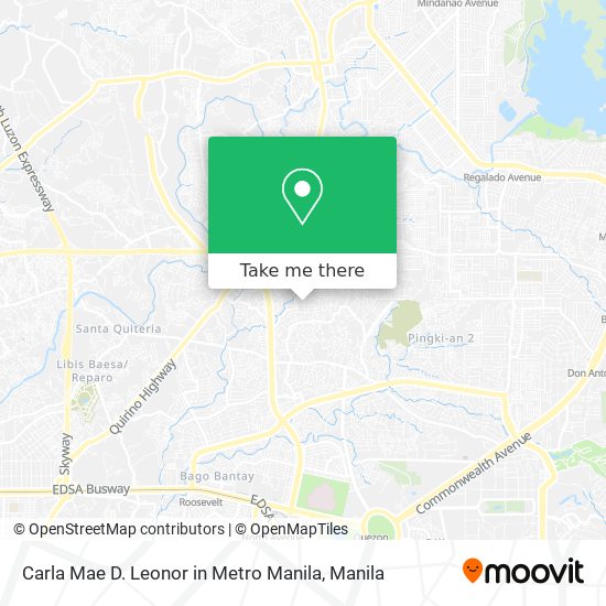 Carla Mae D. Leonor in Metro Manila map