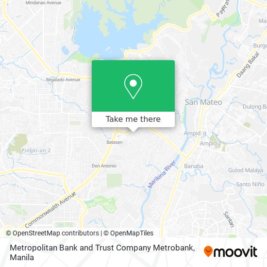 Metropolitan Bank and Trust Company Metrobank map