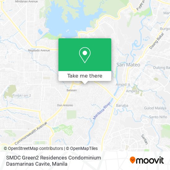 SMDC Green2 Residences Condominium Dasmarinas Cavite map