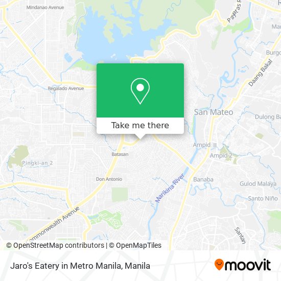 Jaro's Eatery in Metro Manila map