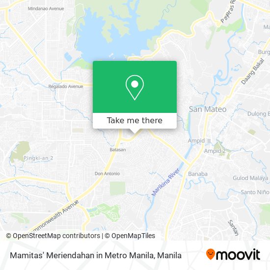 Mamitas' Meriendahan in Metro Manila map