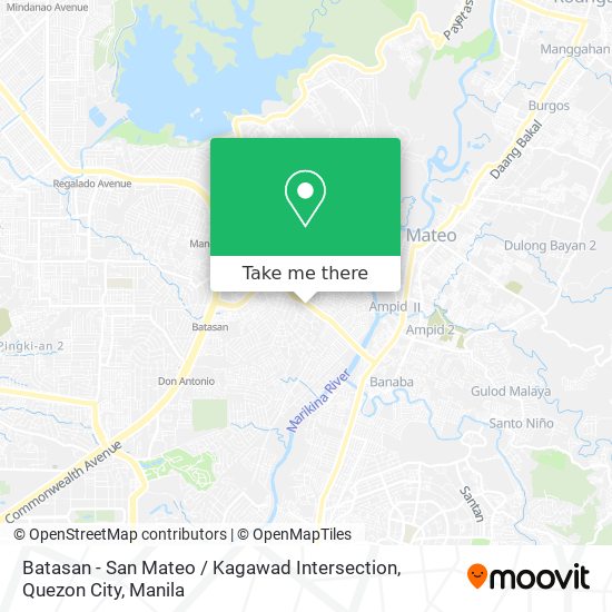 Batasan - San Mateo / Kagawad Intersection, Quezon City map