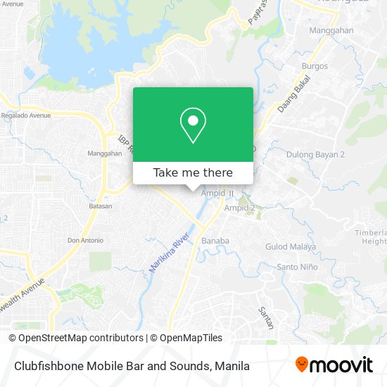 Clubfishbone Mobile Bar and Sounds map