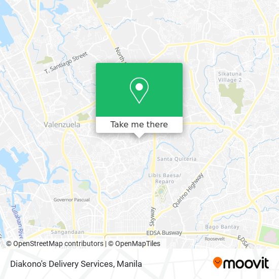 Diakono's Delivery Services map