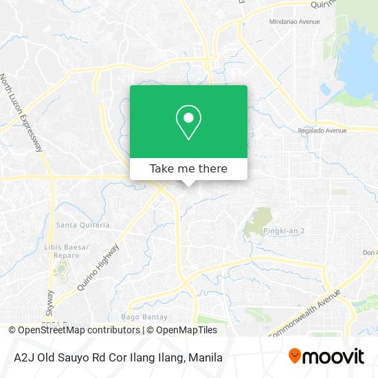A2J Old Sauyo Rd Cor Ilang Ilang map