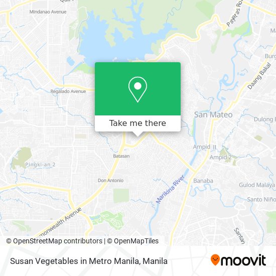 Susan Vegetables in Metro Manila map
