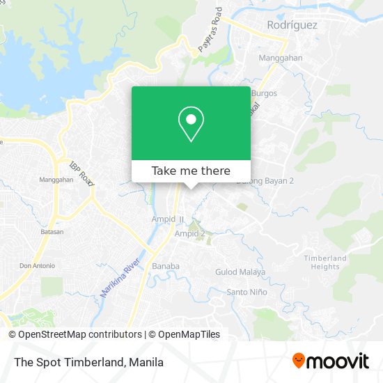 The Spot Timberland map