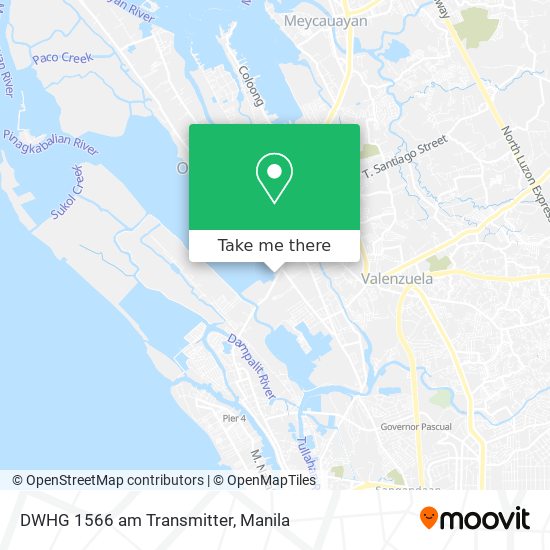 DWHG 1566 am Transmitter map